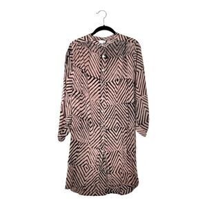 Osei Duro Stripe Panel Button Dress Size XS